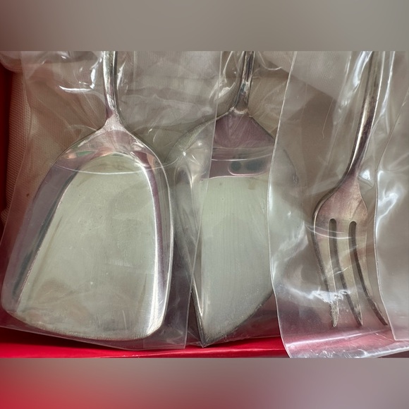 Vintage Reed & Barton 5-Piece Silverplate Serving Set Floral Harlequin Pattern - Picture 11 of 17